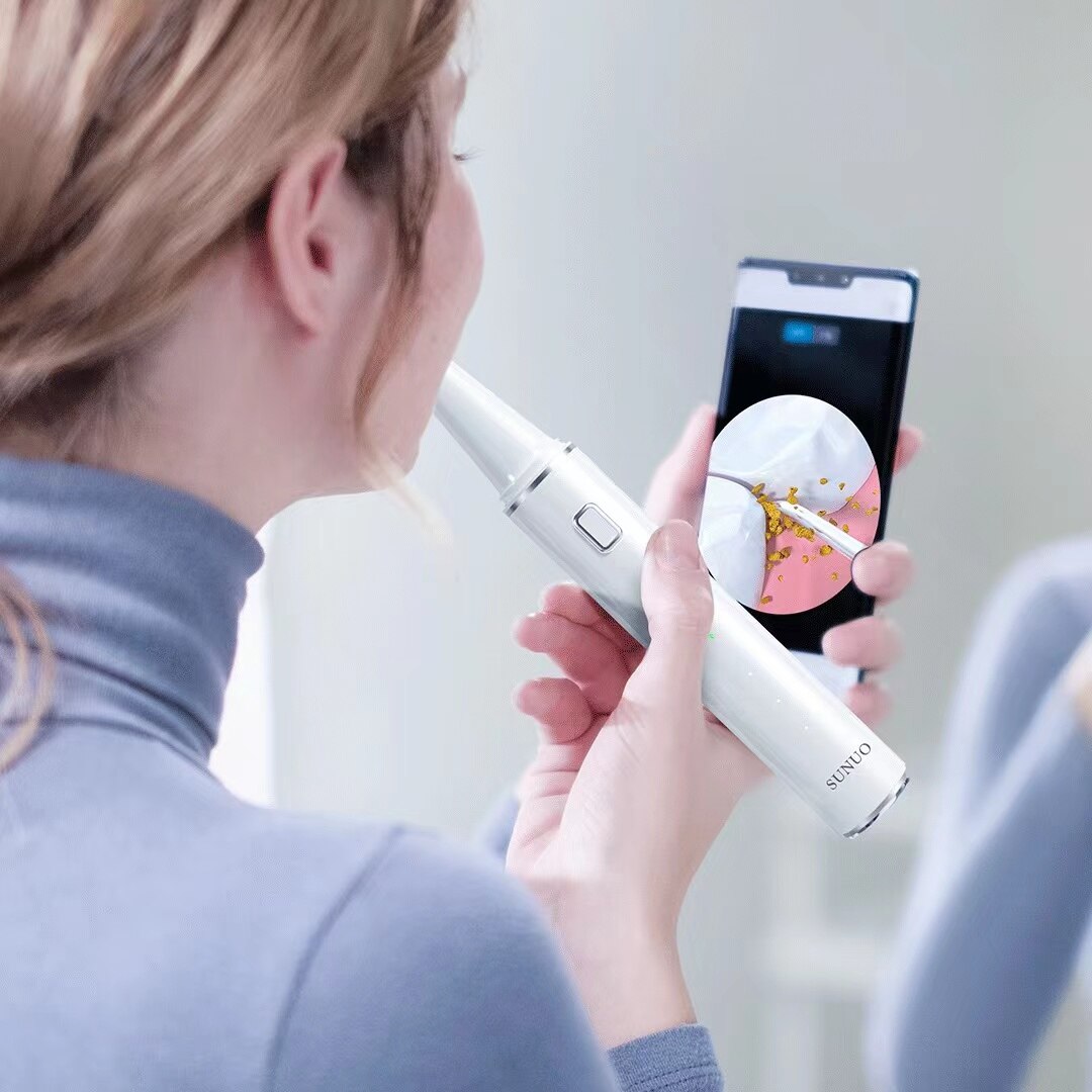 Xiaomi-escarificador ultrasónico Dental Visual T12 Pro, removedor de sarro y cálculo Dental, aplicación inteligente, limpiador de endoscopio HD de 500W