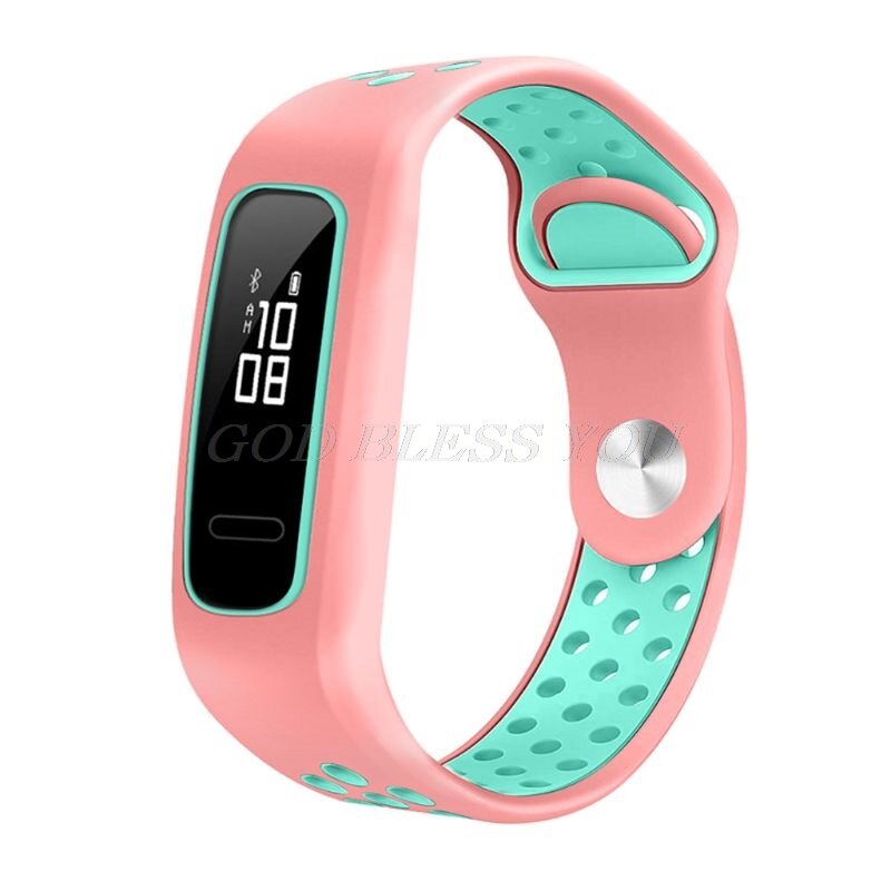 Zachte Siliconen Twee-Kleur Band Polsband Armband Vervanging Voor Huawei 3e/Huawei Honor 4 Running/huawei AW70 Smart Horloge: F