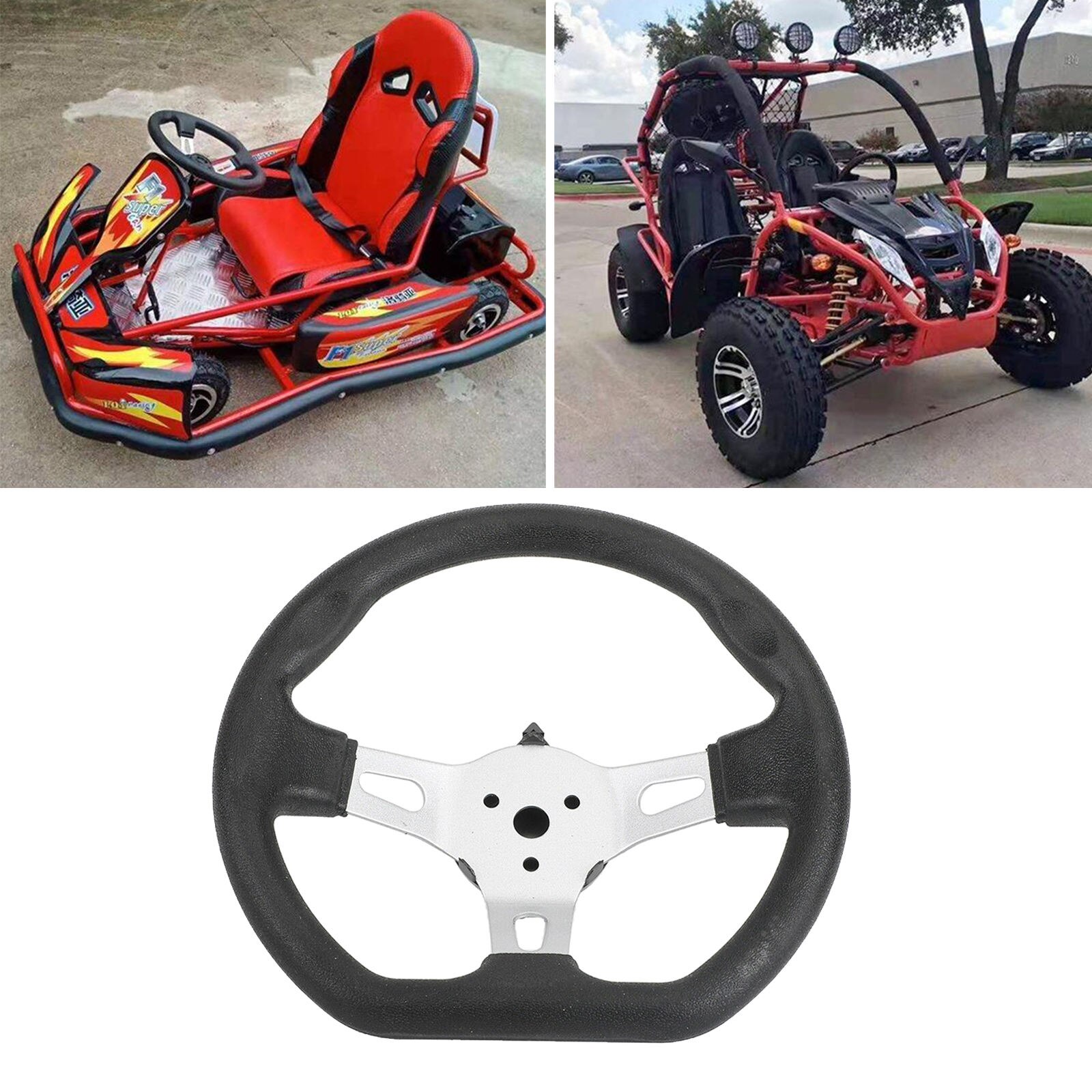 Universal 3-Talk Steering Wheel for Go Kart Go Cart Roller Karting Balance