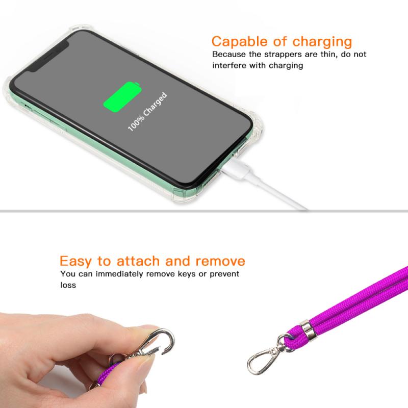 Telefon Schlüsselband Verstellbare Abnehmbare Nacken Kabel Schlüsselband Gurt Telefon Sicherheit Halteseil Für Alle Handys Und fallen Kombination Zubehör