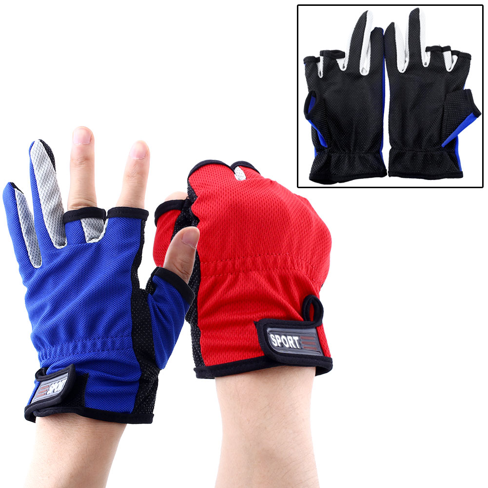 1 paar Anti-Unterhose 3 Niedrigen Finger Angeln Handschuhe Fisch Kleidung Sport Skidproof