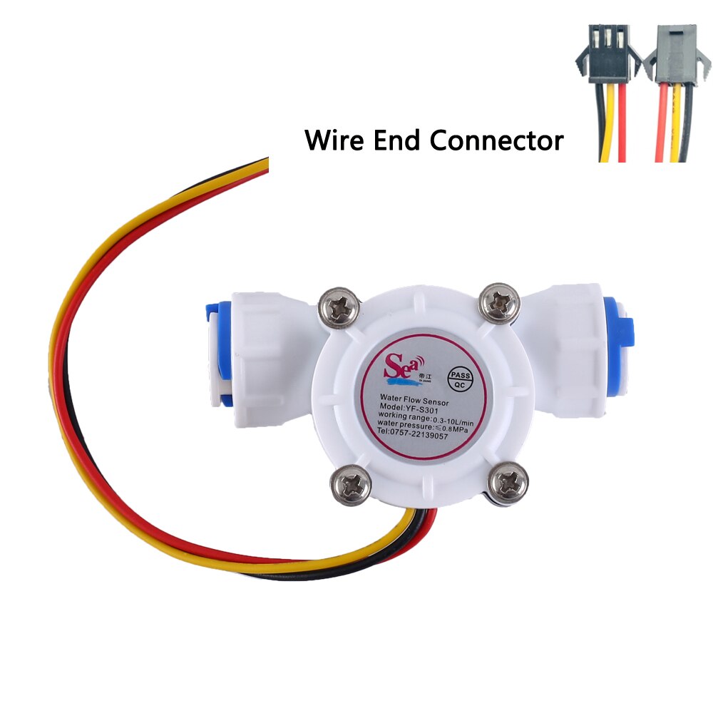 ISentrol-caudalímetro Digital portátil, Sensor de flujo de agua de turbina, barato, YF-S301, 0,3-10LPM, 60 grados, US211M Lite