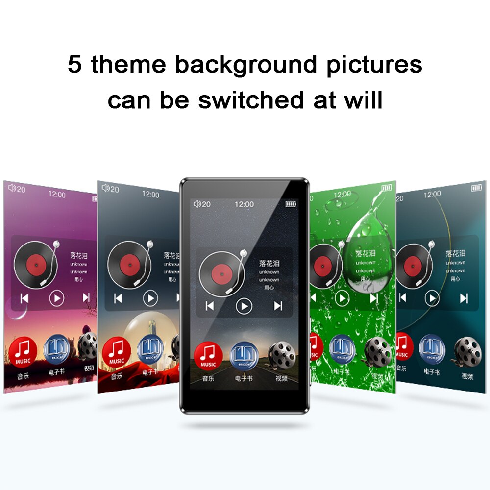 RUIZU D20 3" Full Touch Screen MP3 Player 8GB Music Player With FM Radio Video Player E-book Player MP3 With Built-in Speaker