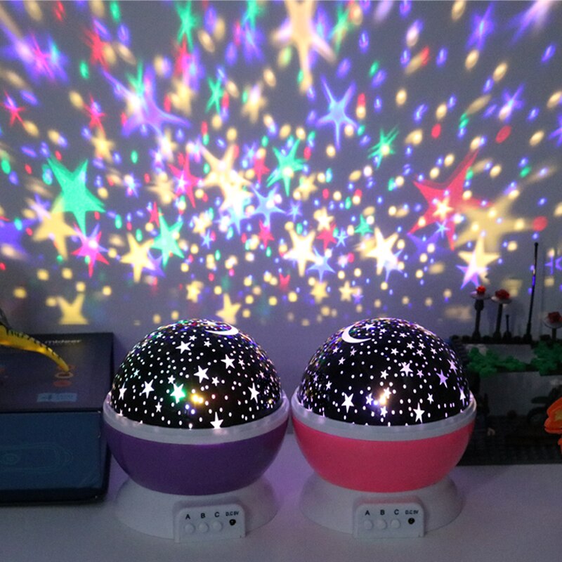 Novità giocattoli luminosi romantico cielo stellato LED luce notturna proiettore batteria USB luce notturna giocattoli creativi di compleanno per bambini