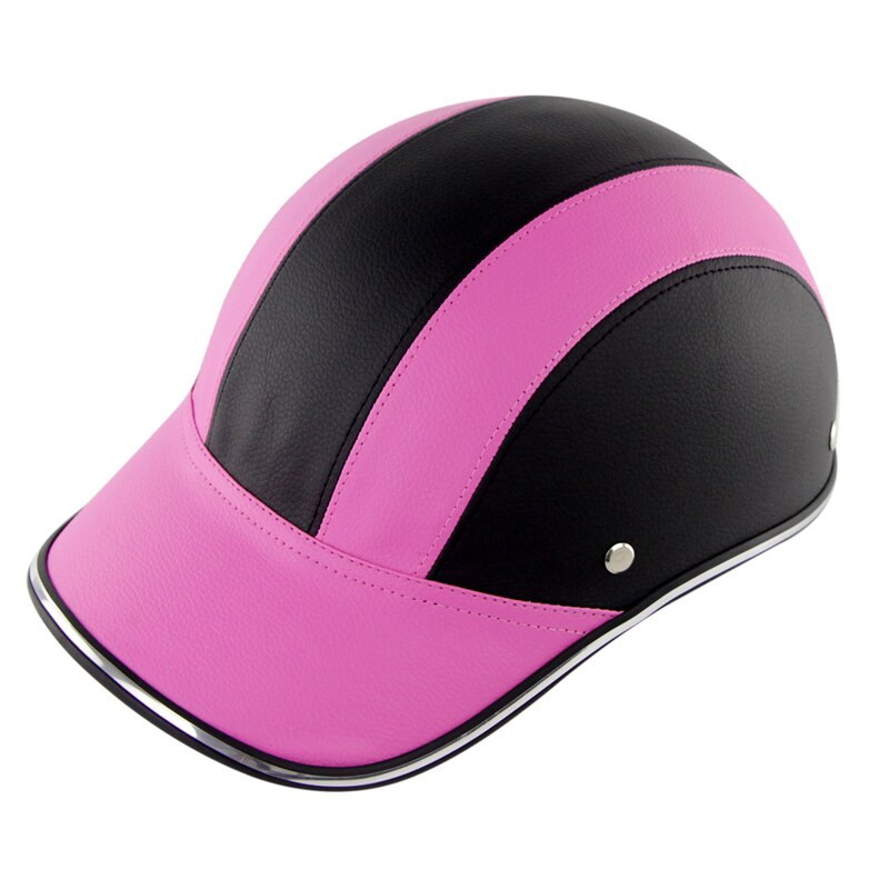 Motorcykel hjelm halv åben ansigt baseball cap åndbar aftagelig foring justerbar stap  h7jp