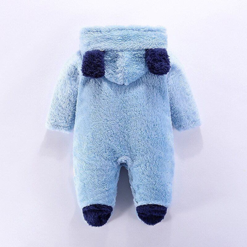 Baby Winter Warme Dikke Rompertjes Jongens Meisjes Fleece Jumpsuit Met Capuchon Zachte Mooie Jassen Pasgeboren Baby Body Suits