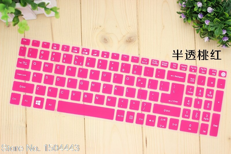For acer aspire 5 a515-51 a515-51g a517 a517-51 a517-51g 15.6 -tommers silikontastaturdekselbeskytter: Rose