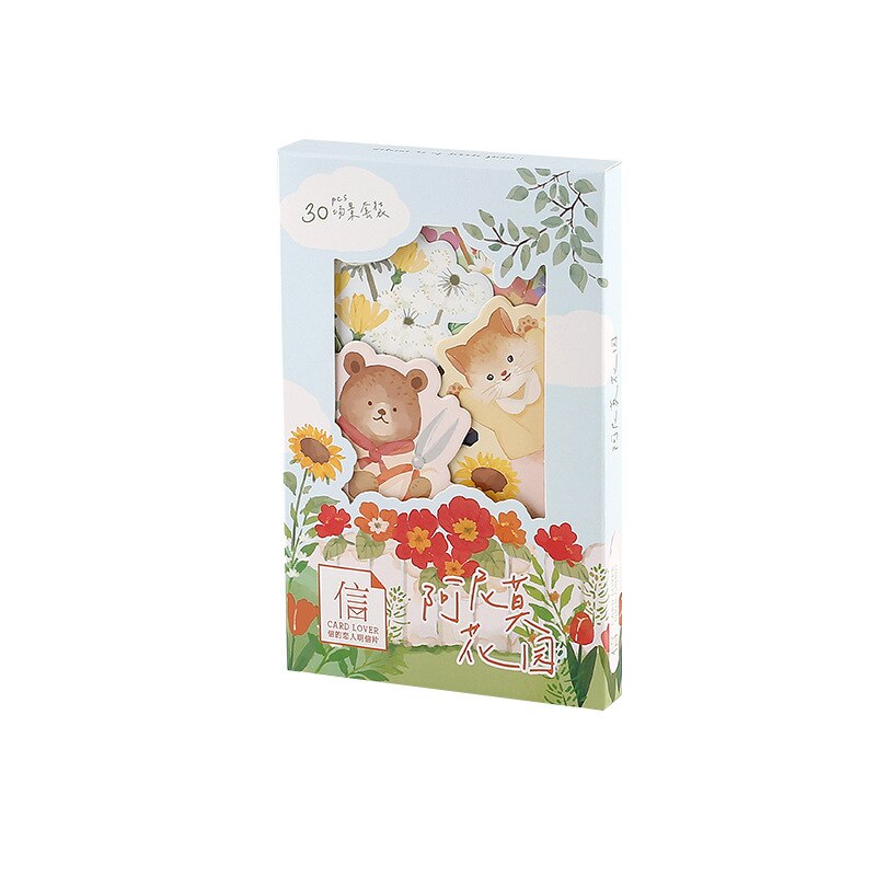 30-Piece Greeting Card Set - Dreamland Travel & Animo Gard Cartoon Postcards - Birthday Message Cards