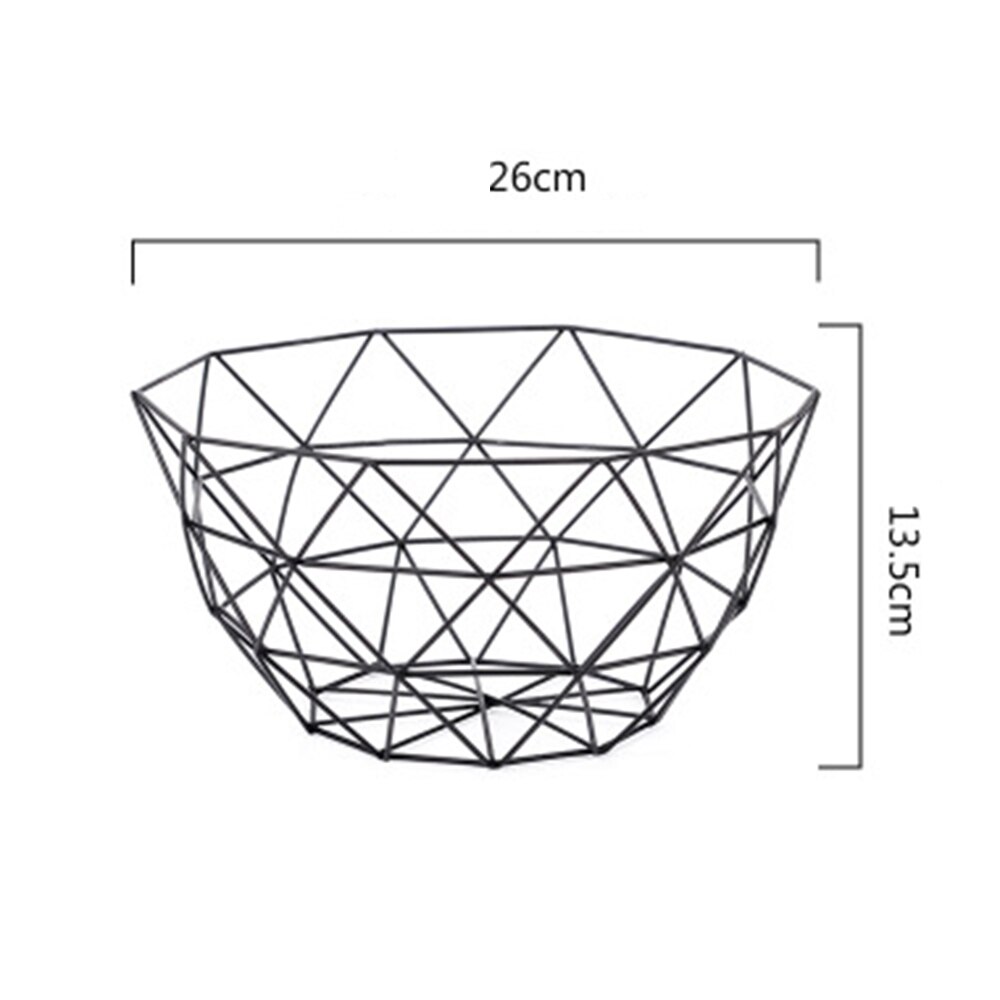 Styl skandynawski geometryczne owoce warzywa kosz z drutu metalowego kuchnia ambona miska pojemnik stół talerze na owoce dekoracji