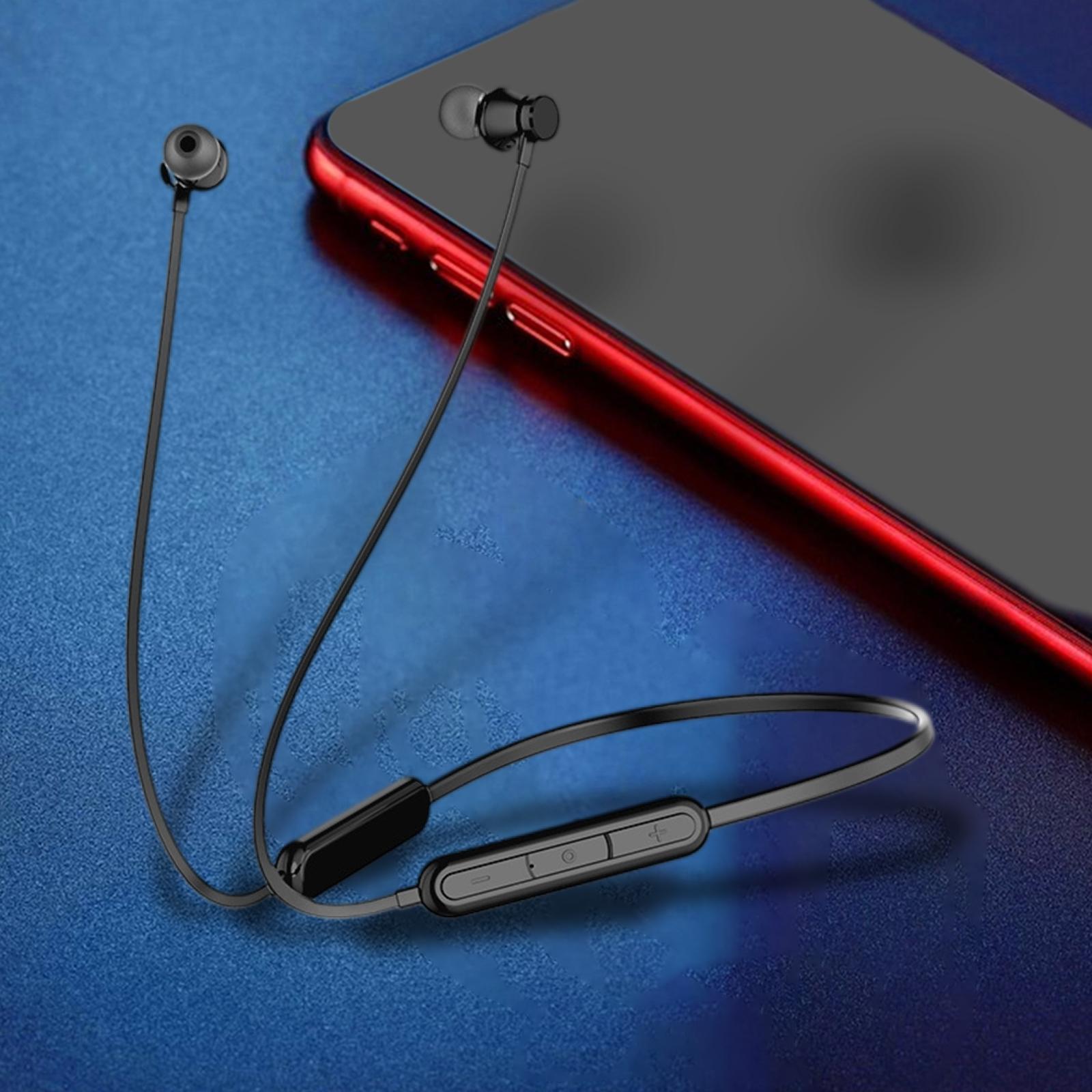 Bluetooth Neckband Headphones Bass Stereo Built-In Mic V5.0 for Home Office