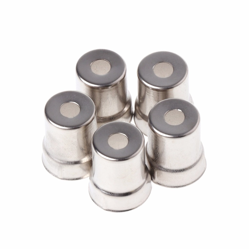Mexi 5 Stks/set Diameter 13Mm Staal Cap Magnetron Vervanging Ronde Gat Magnetron Silver Tone