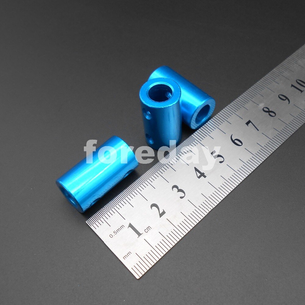 5 STKS X 8-8 8 MM-8 MM Aluminium Askoppeling Stijve Koppeling Motor Connector water blauw 8 MM + 2 Sleutels 14*25mm HQ * FD5555