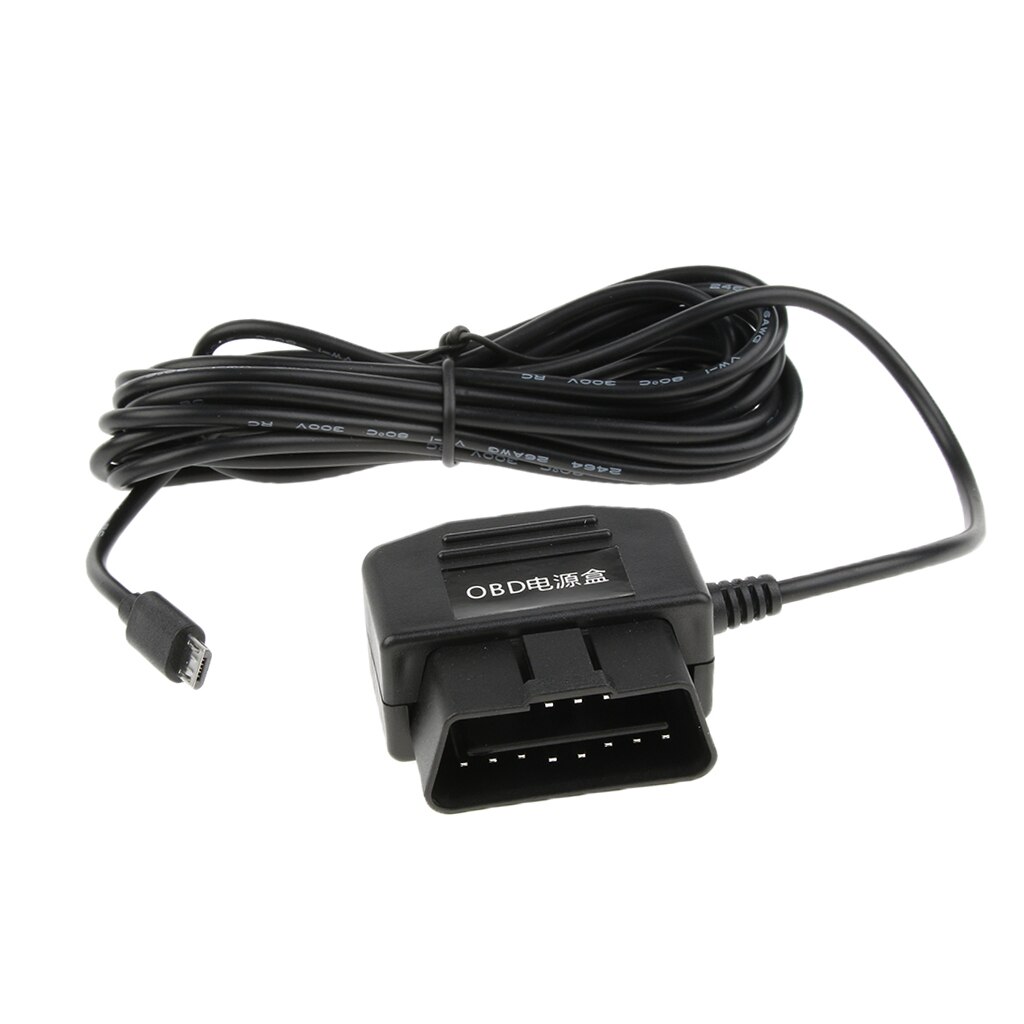 Portable Car Dash Cam DVR Hardwire Kit Micro USB Right Head Cable 3.5Meter