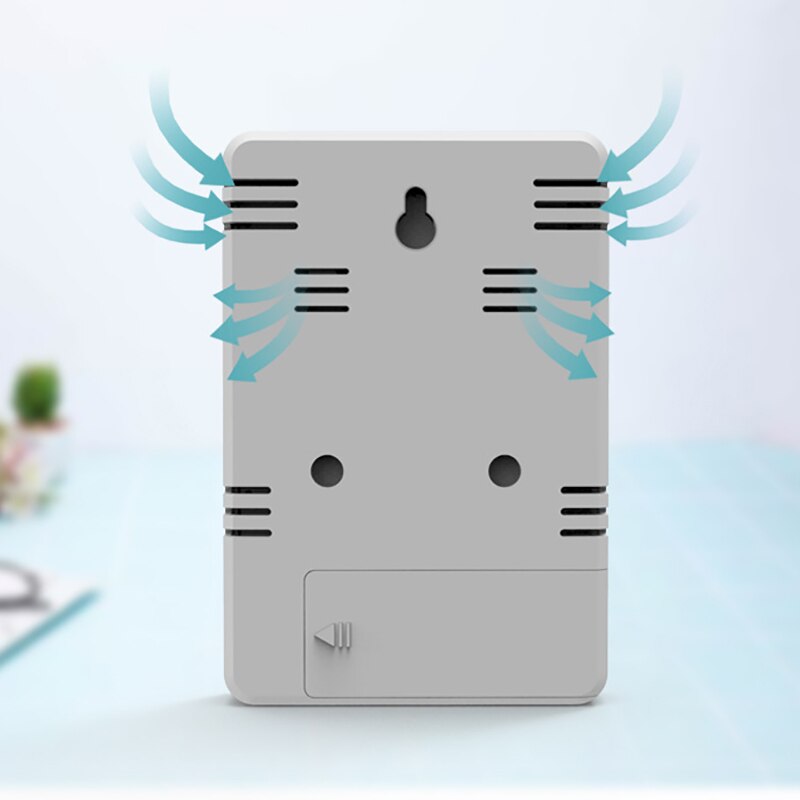 LCD Digital Thermometer Hygrometer Alarm Clock Calendar Weather Station Desk Clock Temperature Humidity Meter Barometer Indoor W