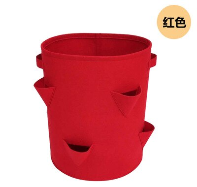 Sac Culture Plantes Anses Sacs De Culture En Feutre - Lot De 5 - 50 Litres - Noir/Gris - Pour Potager Balcon Ou Jardin Plantations Légumes Fraises