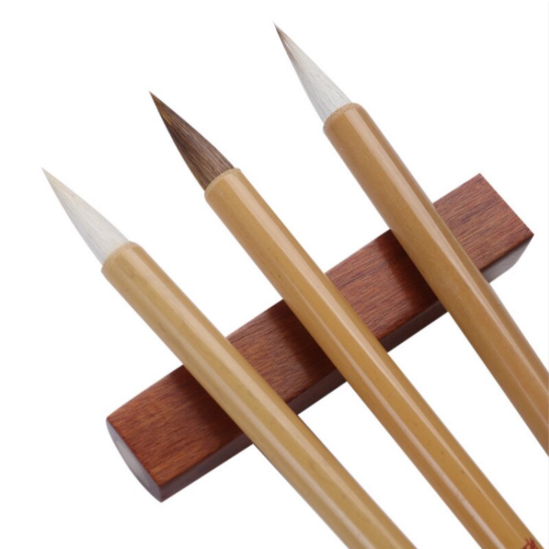 Chinese Wriitng Brush Wolf Hair Calligraphy Brush Pen Set 3pcs Beginner Multiple Hair Chinese Painting Writing Brush Caligrafia