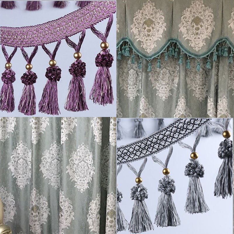 Ribete de cortina de 11 metros, cinta de ribete de flecos, recorte de borlas, ropa, tapicería, manualidades decorativas DIY