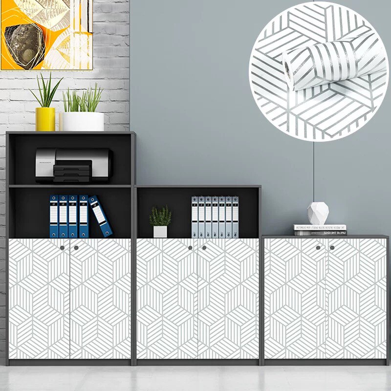 DIY Decorable Film PVC Selbst Klebe Tapete Renovable Wohnzimmer Möbel Dekorative klebrig Papier Aufkleber Vinyl Zauberstab Aufkleber