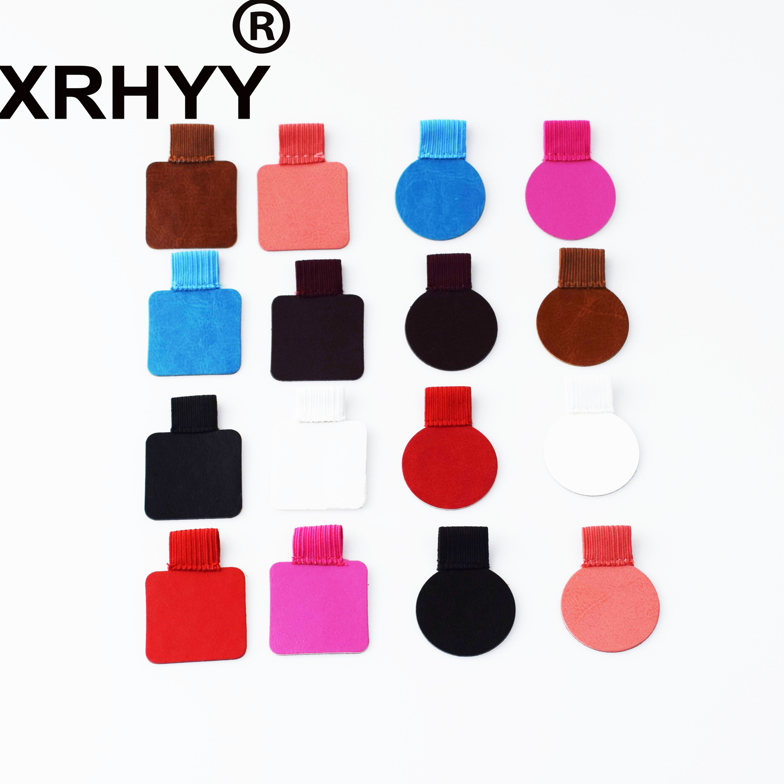 Xrhyy 6- pack pennhållare självhäftande pennhållare i läder med elastisk bandögla för anteckningsböcker tidskrifter pennklämmor