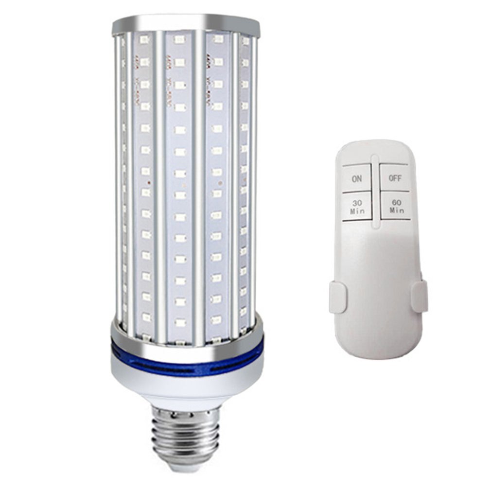 Bombilla de luz LED integrada uv-c para desinfección, 60W, Lámpara Germicida UV, para patio exterior, hogar, maíz, microozono: 110v remote control