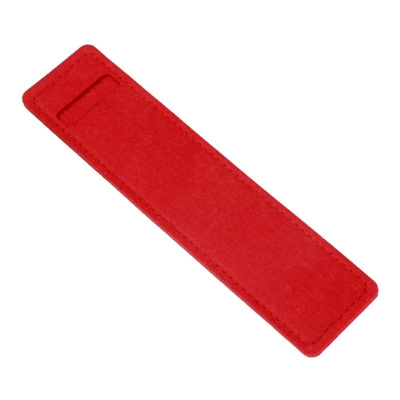 Felt Pen Case Holder Solid Color Fountain Pens Pouch Protective Sleeve Cover for Roller Ballpoint Gel Pen Pencil: Red
