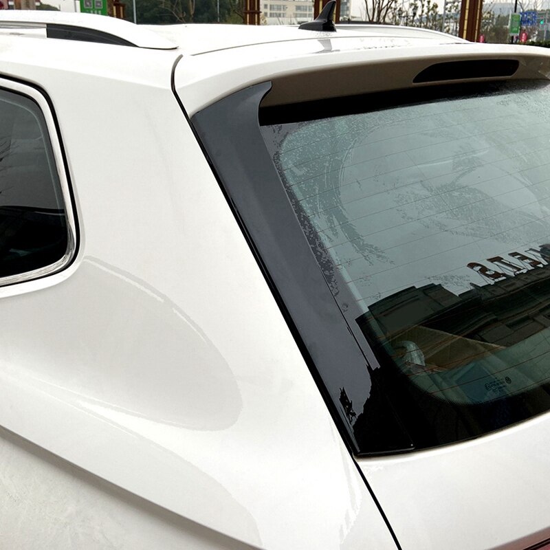 Garniture de séparateur d'aile latérale de Spoiler arrière de fenêtre arrière pour Tiguan MK2 noir brillant 2 pièces