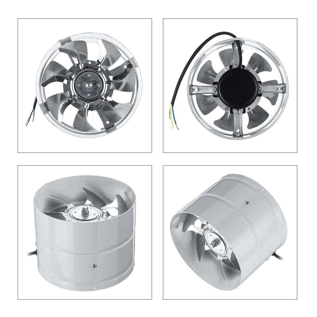 8" Strong Duct Fan Air Ventilator 220V Ventilation System Extractor Fan Low Noise For Bathroom KTV Office Kitchen Accessories