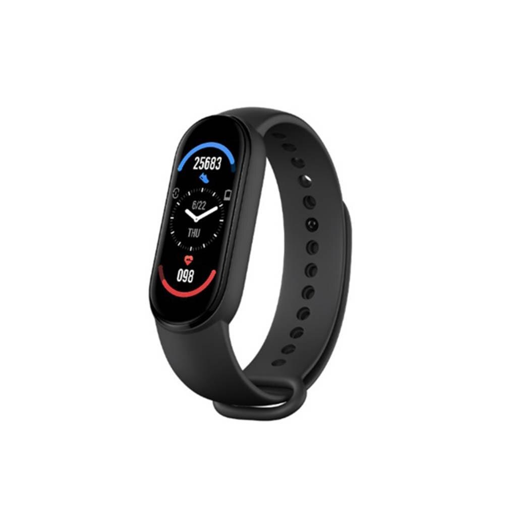 M6 Smart Horloge Armband Bloeddruk Slaap Gezondheid Monitoring Stappenteller Kleur Screen Sport Armband Touch Smart Horloge: Black