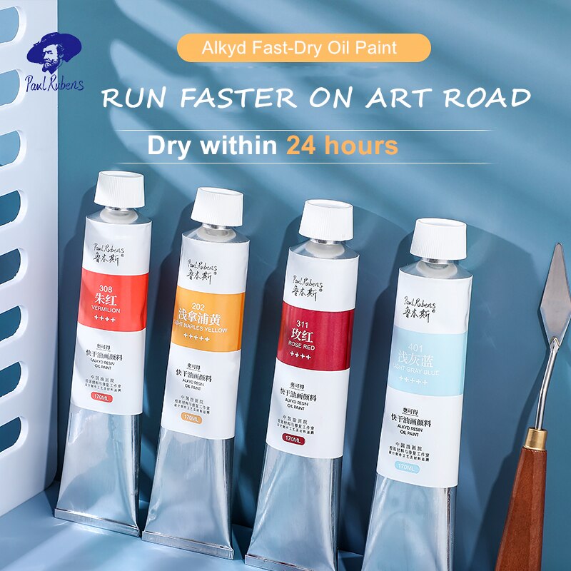 Officiële Paul Rubens Professionele Olieverf Alkyd Serie Snel Droog 170Ml Olie Canvas Pigment Voor Beginner Art Supplies