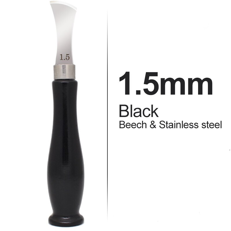1.0-2.5Mm Leathercraft Gereedschappen Lederen Boog Rand Sector Ondiepe Groef Randen Koud En Warm Druk Lijn Punch Inbedding draad: Black 1.5mm