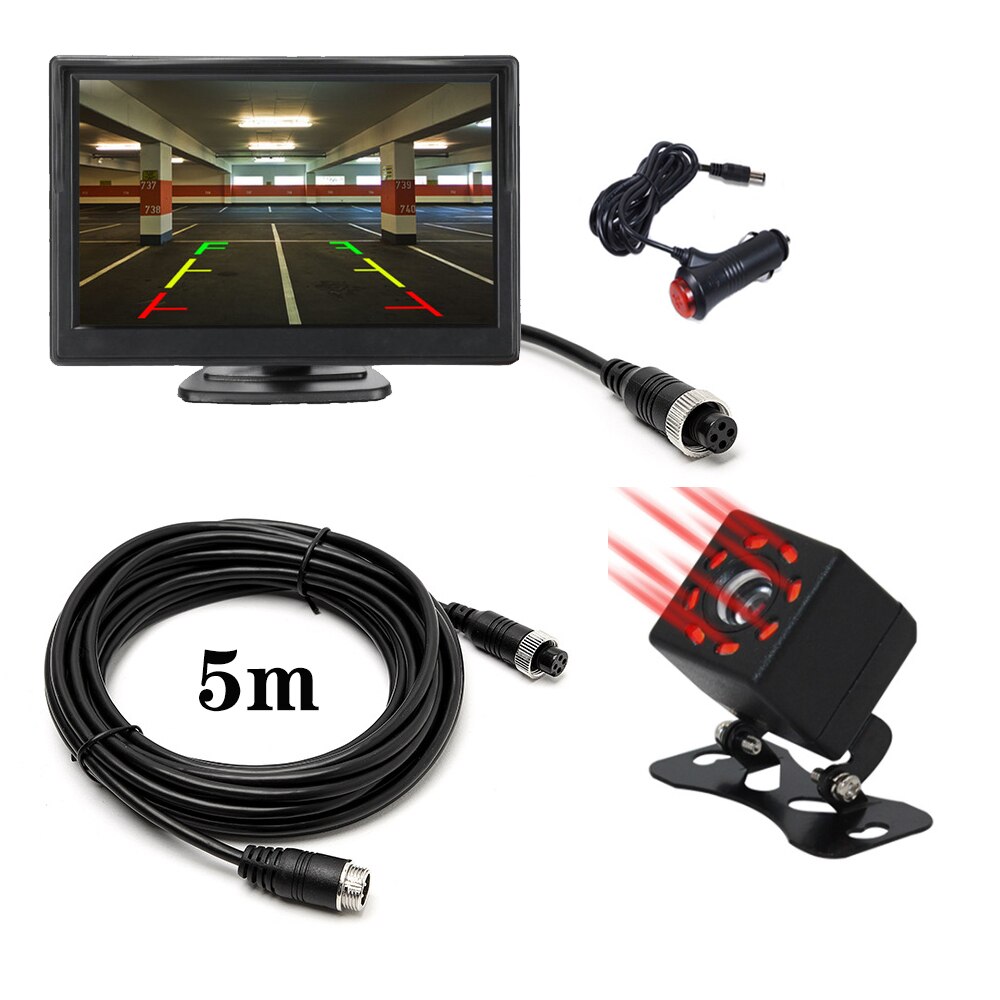 4.3Inch Auto Monitoren Tft Lcd Car Rear View Monitor Parking Achteruitkijk-systeem Voor Backup Reverse Camera Ondersteuning Dvd