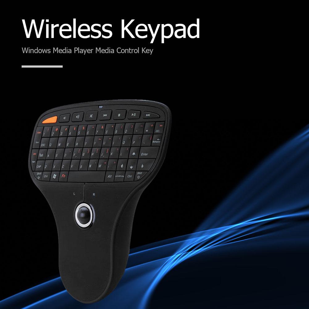 N5901 2.4GHz Air Fly Mouse Mini Wireless Multimedia Remote Control Keyboard with Trackball for HTPC Android TV Box