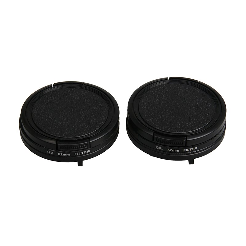 52mm preto metal vidro circular polarizando cpl lente filtro conjunto com adaptador de filtro para gopro hero 7 6 5 caso à prova dwaterproof água