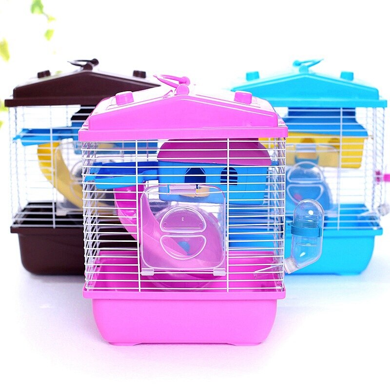 kjæledyr bur hamster hytte med gjennomsiktig takvindu dobbeltlags hus til hamster gylden hamster kjæledyr