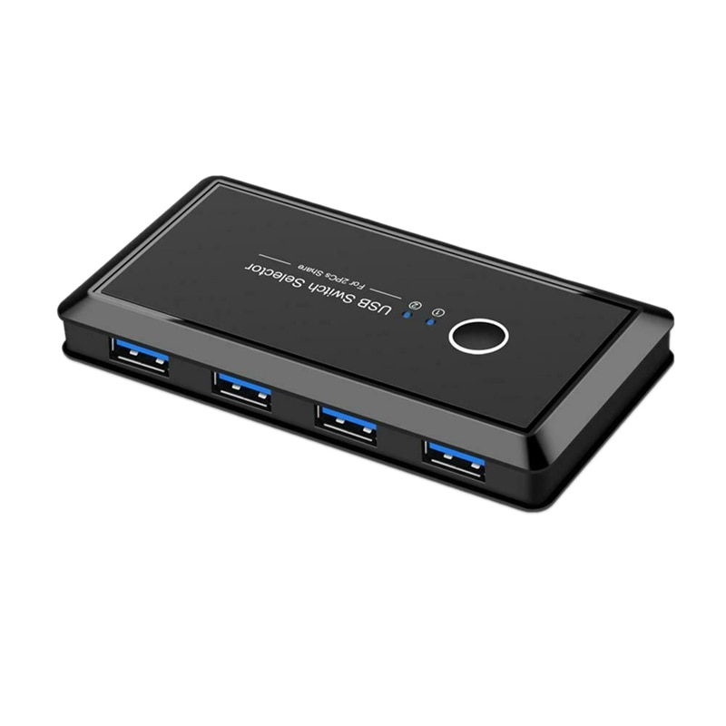Kvm switch box usb 3.0 switcher 2 port pcs sharing 4 usb devices for keyboard printer monitor usb switch: Default Title