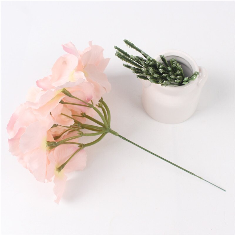 50 stk 13cm blomsterstængel til hortensia rose pæon blomster vægkugle til bryllup dekoration tilbehør diameter 2mm