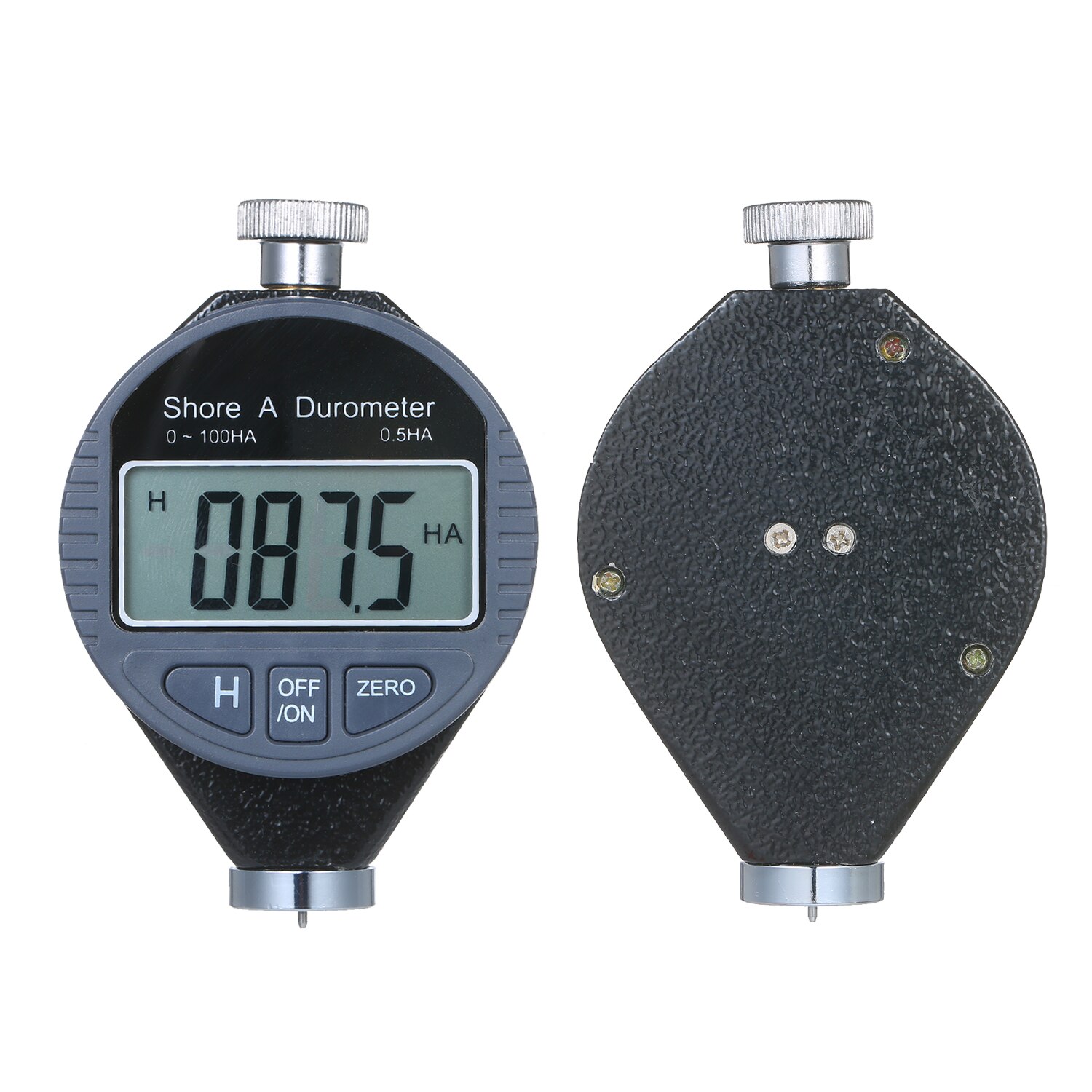Portable 0-100HA Shore A Hardness Tester Meter Digital Durometer Scale for Rubber Silica Gel Leather with Large LCD Display