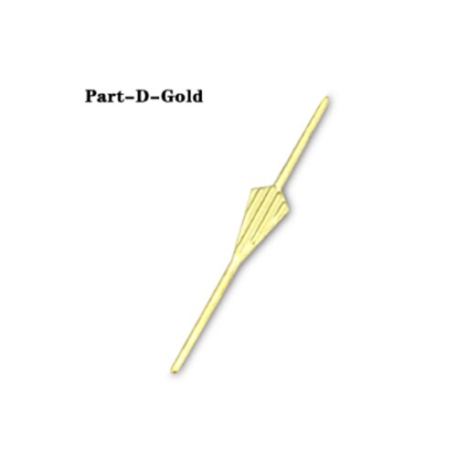 100 st kristallkrona lampa delar kristallpärla metall kontakt triangelnål 3.3cm 4.5cm metall kontakt guld fluga pin: Gulddel d
