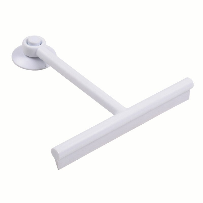 Shower Squeegee Window Glass Wiper Silicone Scraper Cleaner with Long Holdle Bathroom Mirror Wiper Scraper Glass Cleaning Tool: C-White