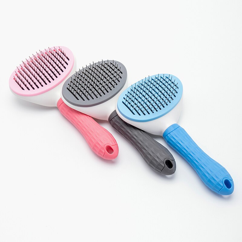 Cepillo de pelo para perros y gatos, peine de masaje de autolimpieza, Golden Retriever, productos para mascotas, accesorios