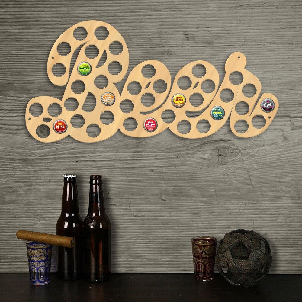 Op maat gemaakte drankkaart met bierdopjes, houten kaart met wijndopjes, kunst, patriottische bierdopjes, speelkamer, woondecoratie