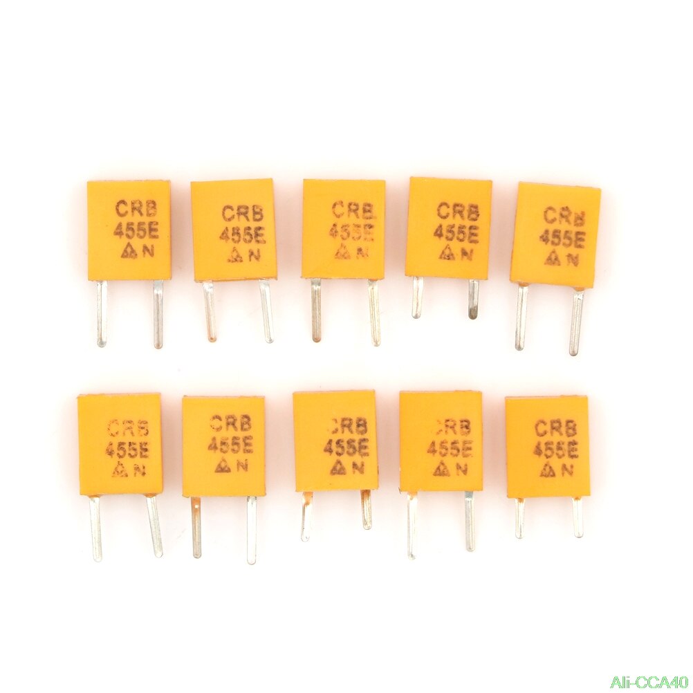 10pcs Yellow 455E 455KHz 455K DIP-2 Ceramic Crystal Oscillator 2pin