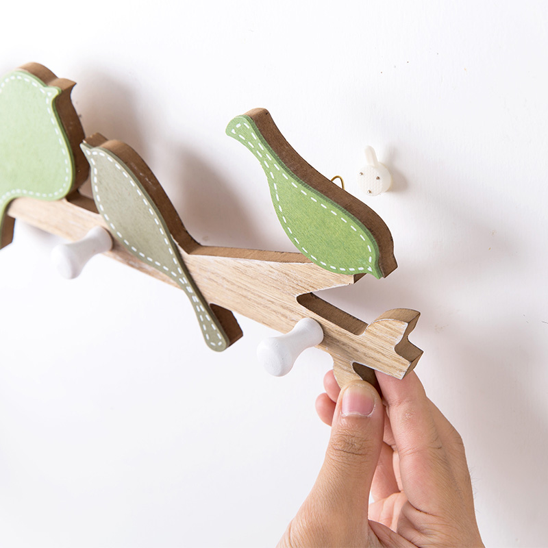 American country birdie hook door entrance porch fitting room hook wall hanging key frame decorative coat hook