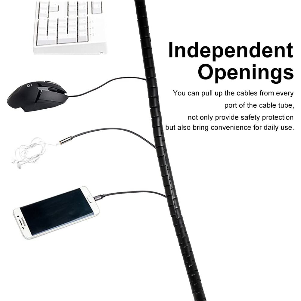 Kabel Organizer Flexibele Spiraal Draad Protector Storage Pijp Cord Management Kabelhaspel Wire Wrap Desk Tidy Kabel Accessoires