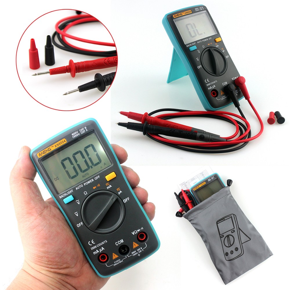 ANENG AN8004 LCD Auto Range Digitale Multimeter Voltmeter Amperemeter Weerstand DC/AC Transistor Tester Voltmeter multi meter