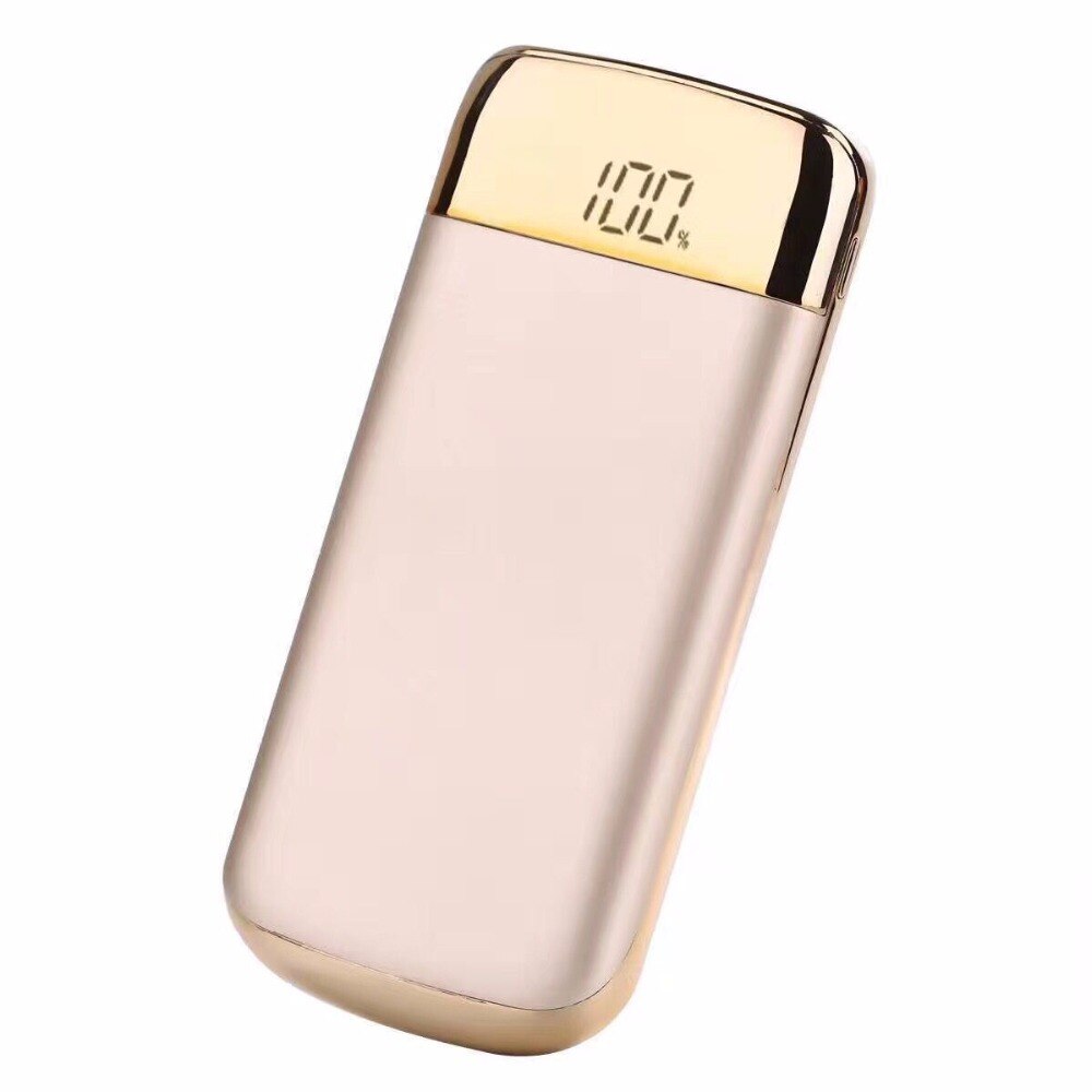 20000Mah Draagbare Externe Batterij Oplader Power Bank Led Digitale Display Dubbele Usb-uitgang Powerbank Voor Iphone 12 11 Xiaomi: Gold