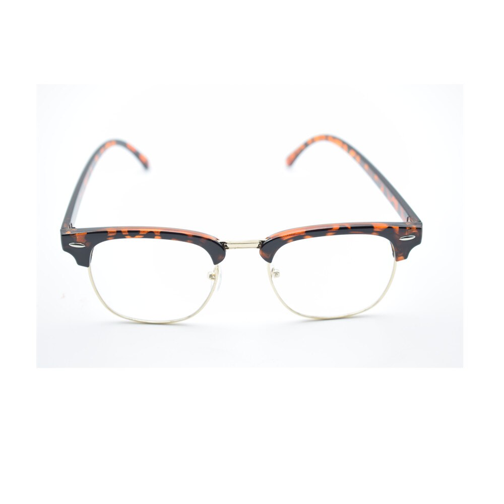 4 stilar moderna glasögon söta vintage unisex halvram tydliga linsglasögon nerd geek glasögon glasögon: Röd