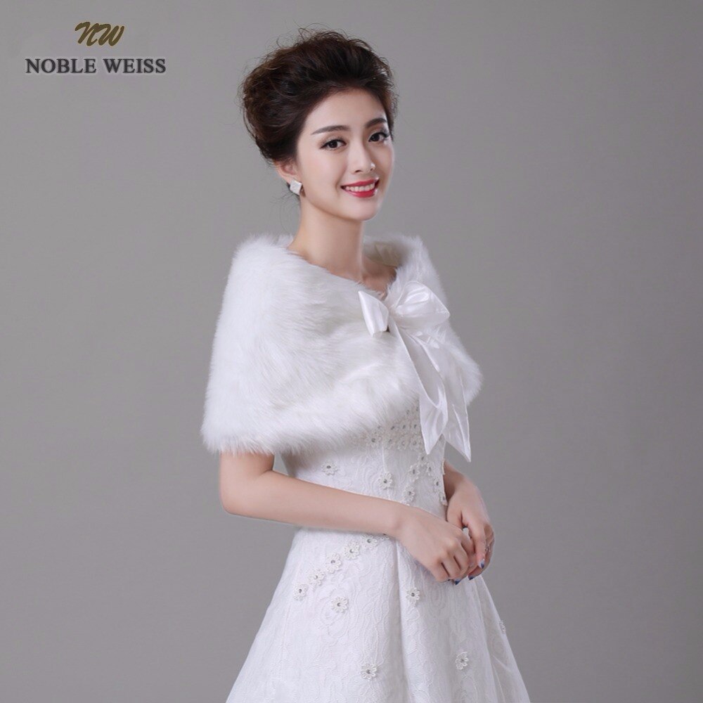 EDLE WEISS in Lagerbier Rabatt hochzeit jacke Braut Kap Winter braut pelz schal Bolero frauen hochzeit Mantel elfenbein farbe 0848