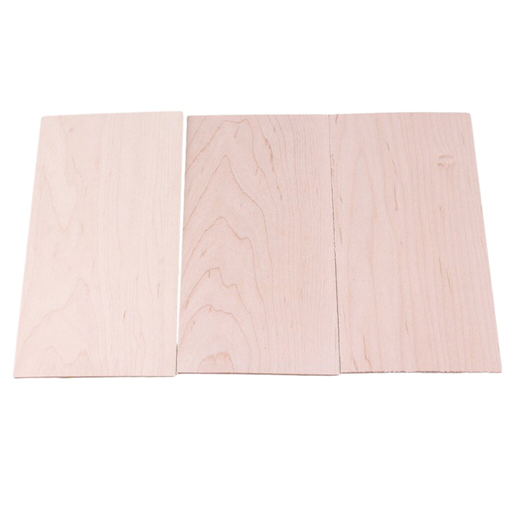 Tooyful 3 stk. lønnetre gitartopp finér hodeplate hodestokk luthier tonewood gjør-det-selv til akustisk klassisk gitarbygging lønnetre