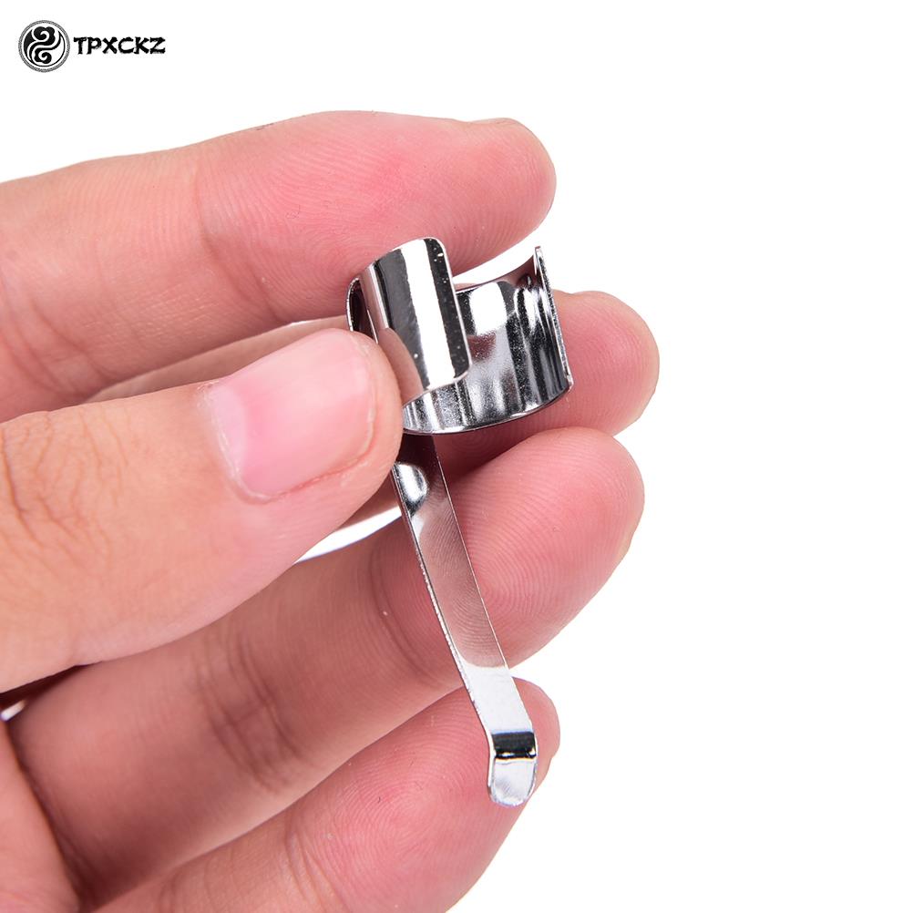 10pcs/lot Silver Stainless Steel Clamp Flashlight Clip Flashlight Mount Holder Pen Clip